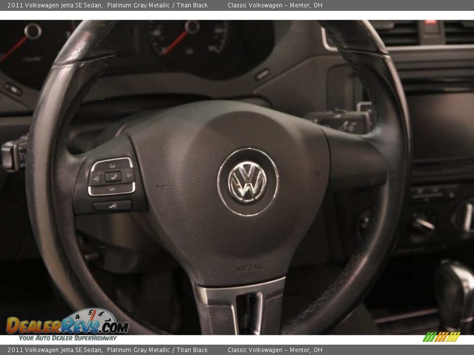 2011 Volkswagen Jetta SE Sedan Platinum Gray Metallic / Titan Black Photo #6
