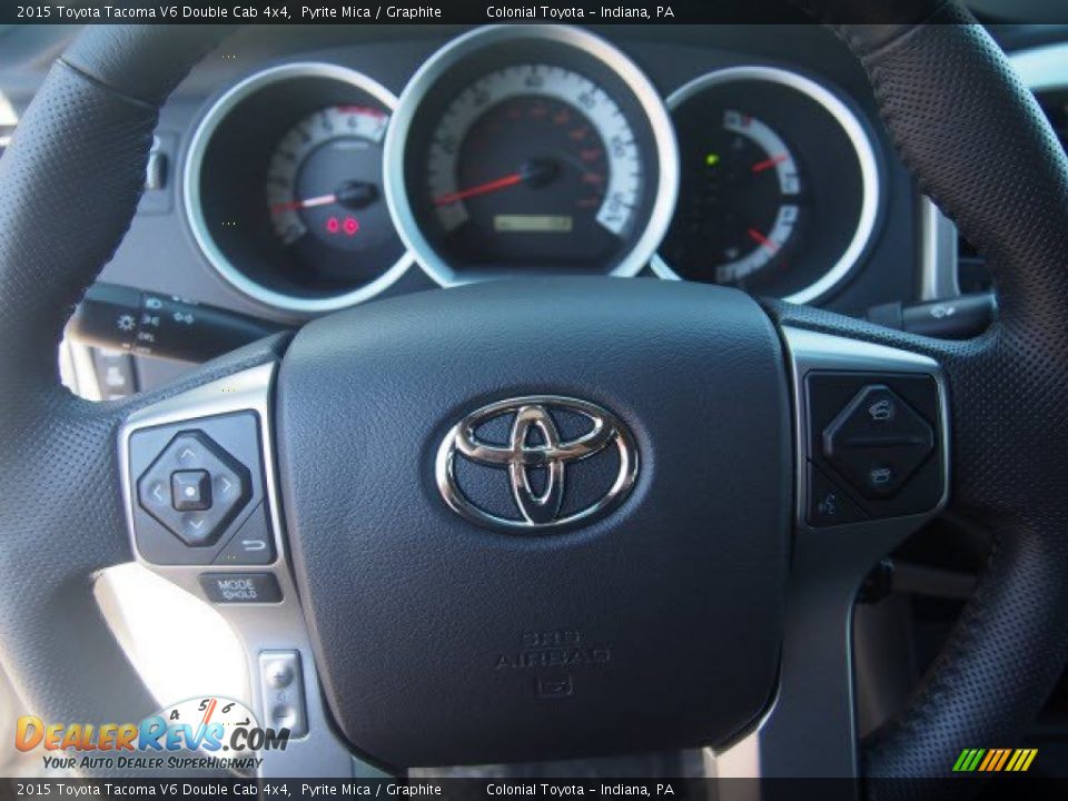2015 Toyota Tacoma V6 Double Cab 4x4 Pyrite Mica / Graphite Photo #10