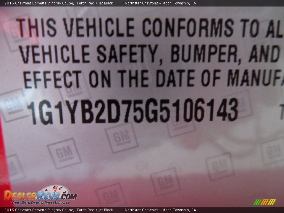 2016 Chevrolet Corvette Stingray Coupe Torch Red / Jet Black Photo #15