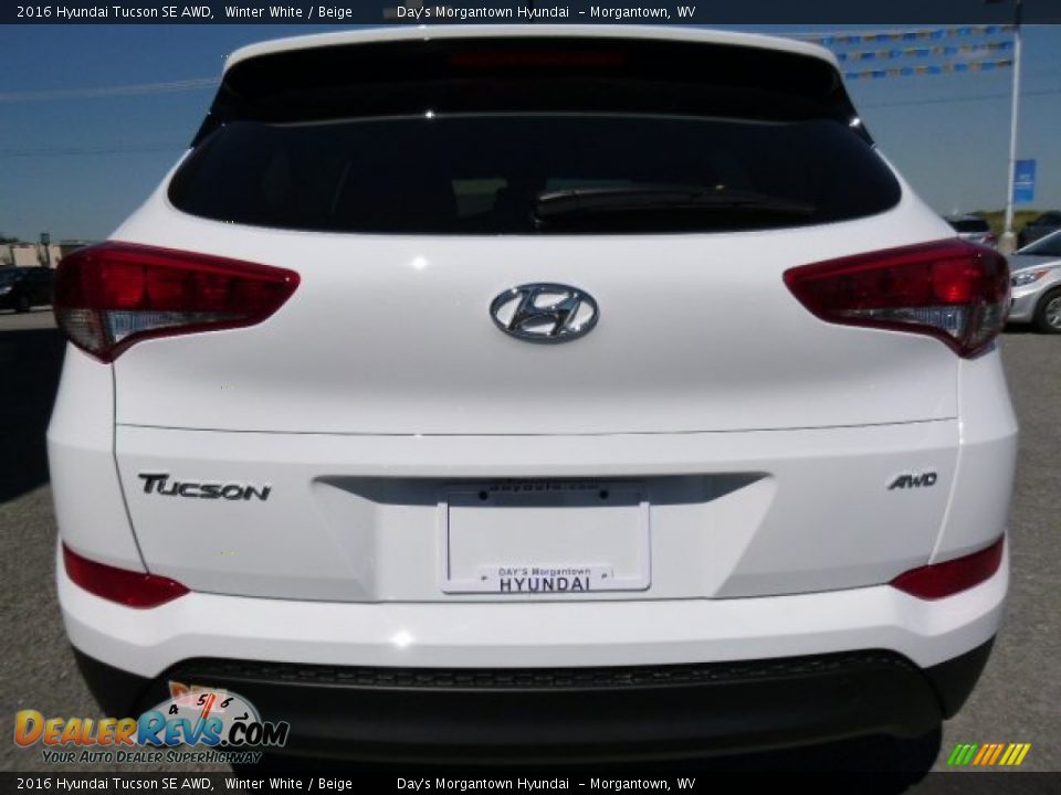 2016 Hyundai Tucson SE AWD Winter White / Beige Photo #4
