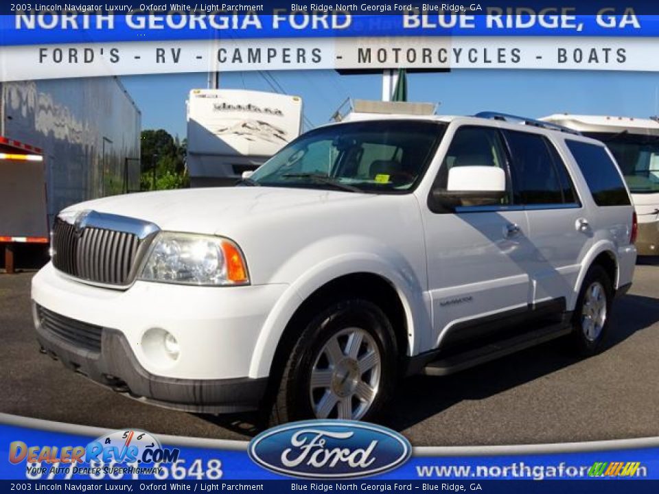 2003 Lincoln Navigator Luxury Oxford White / Light Parchment Photo #1