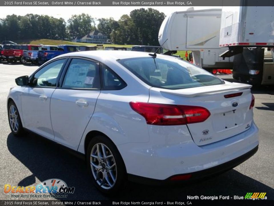 2015 Ford Focus SE Sedan Oxford White / Charcoal Black Photo #3