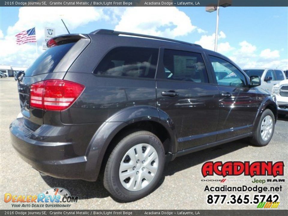 2016 Dodge Journey SE Granite Crystal Metallic / Black/Light Frost Beige Photo #3