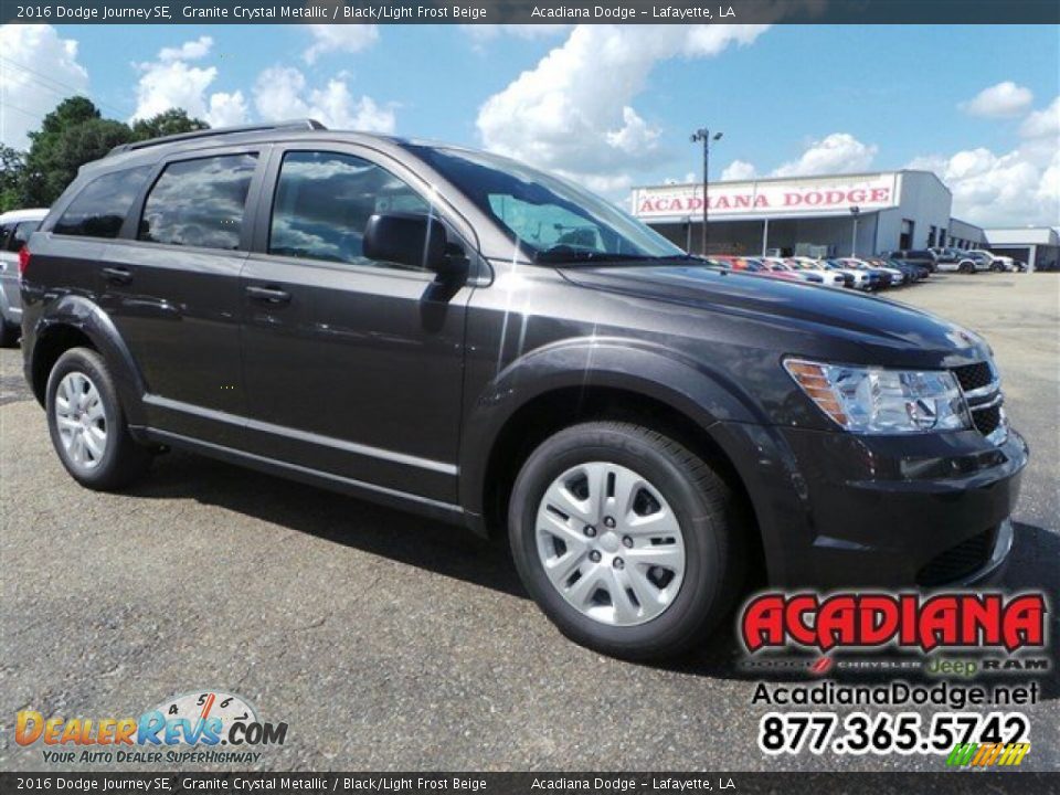 2016 Dodge Journey SE Granite Crystal Metallic / Black/Light Frost Beige Photo #4
