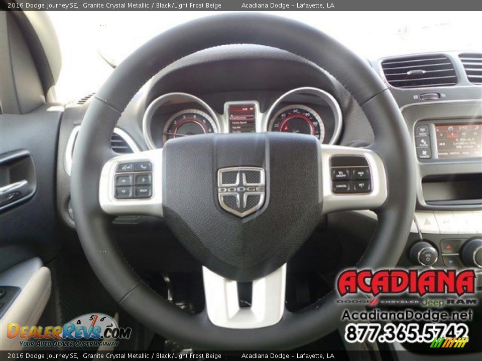 2016 Dodge Journey SE Granite Crystal Metallic / Black/Light Frost Beige Photo #6