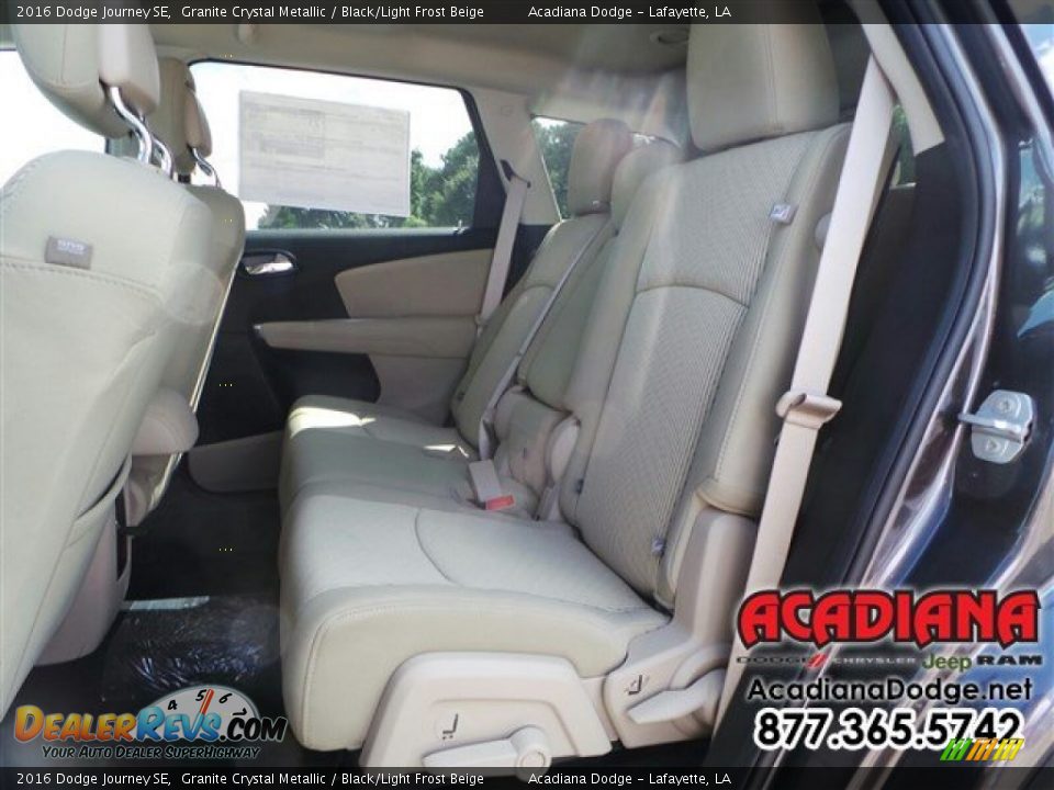 2016 Dodge Journey SE Granite Crystal Metallic / Black/Light Frost Beige Photo #12