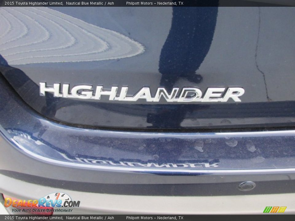 2015 Toyota Highlander Limited Nautical Blue Metallic / Ash Photo #13