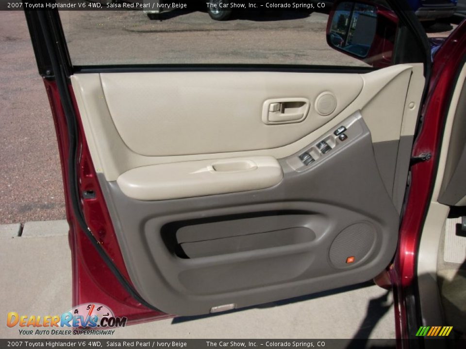 2007 Toyota Highlander V6 4WD Salsa Red Pearl / Ivory Beige Photo #11