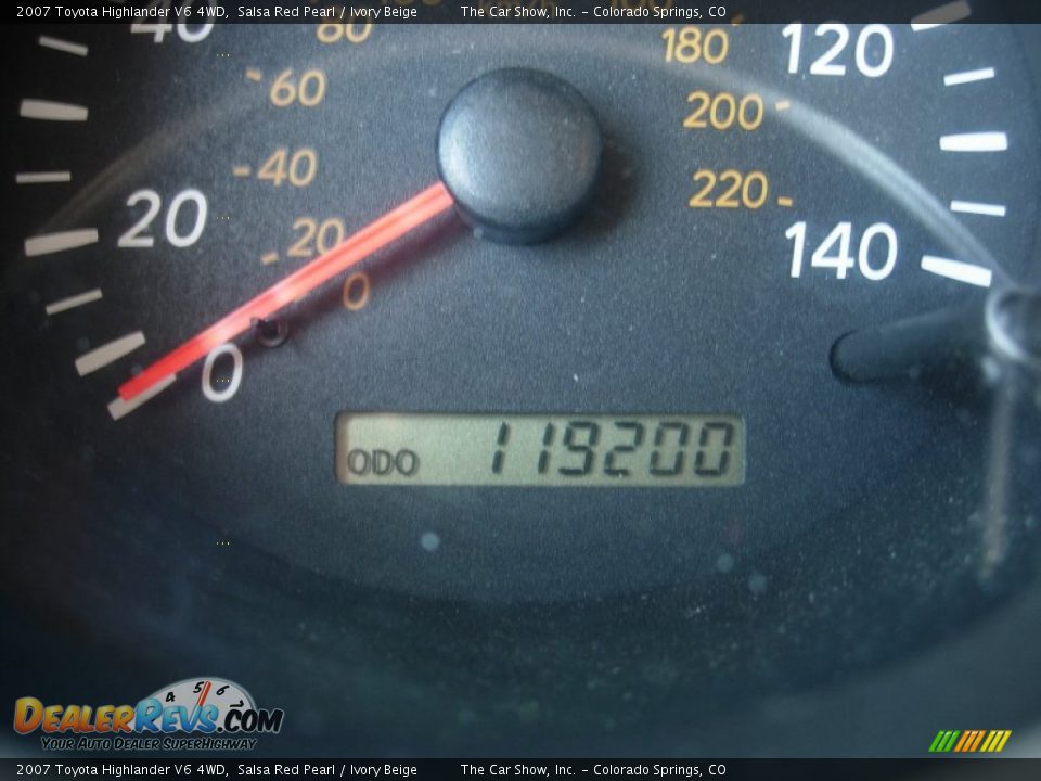 2007 Toyota Highlander V6 4WD Salsa Red Pearl / Ivory Beige Photo #25