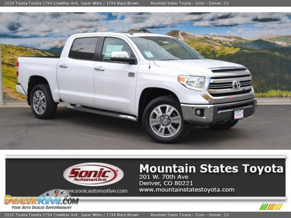 2016 Toyota Tundra 1794 CrewMax 4x4 Super White / 1794 Black/Brown Photo #1