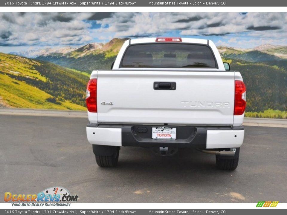 2016 Toyota Tundra 1794 CrewMax 4x4 Super White / 1794 Black/Brown Photo #4