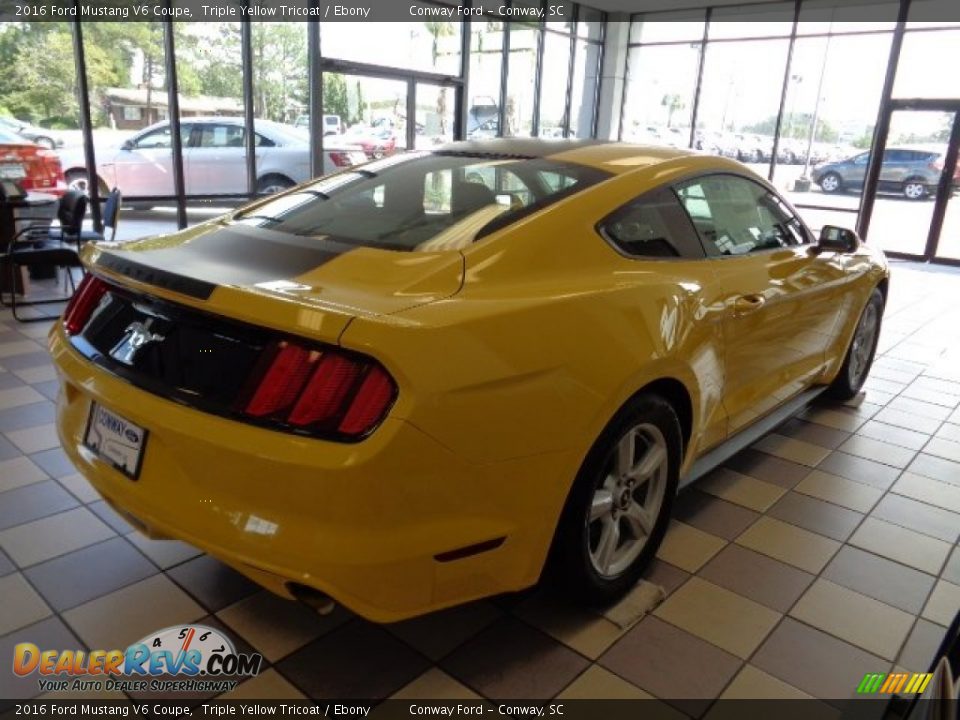 2016 Ford Mustang V6 Coupe Triple Yellow Tricoat / Ebony Photo #2