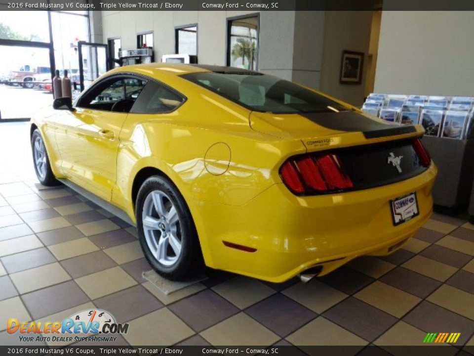 2016 Ford Mustang V6 Coupe Triple Yellow Tricoat / Ebony Photo #4