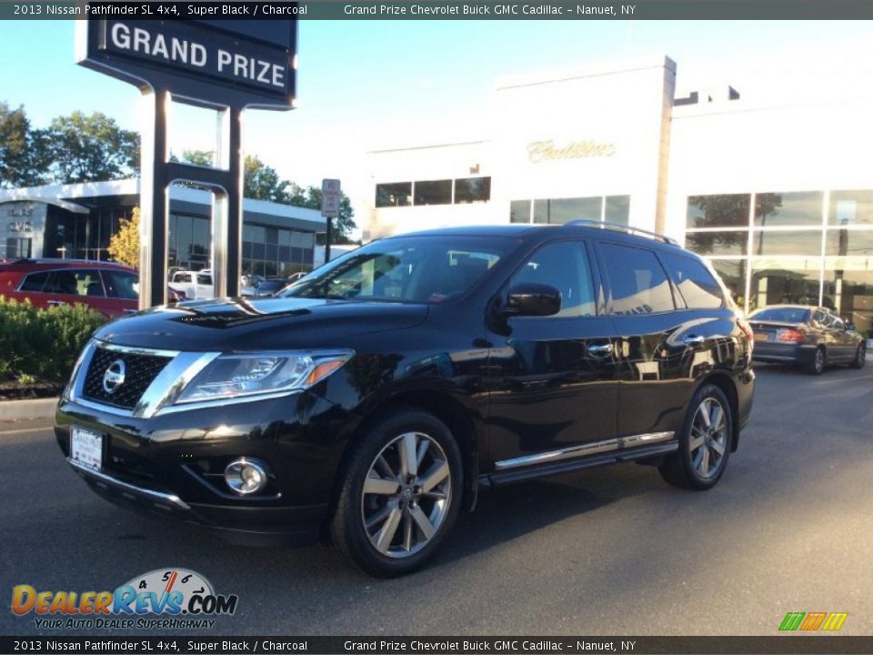 2013 Nissan Pathfinder SL 4x4 Super Black / Charcoal Photo #2