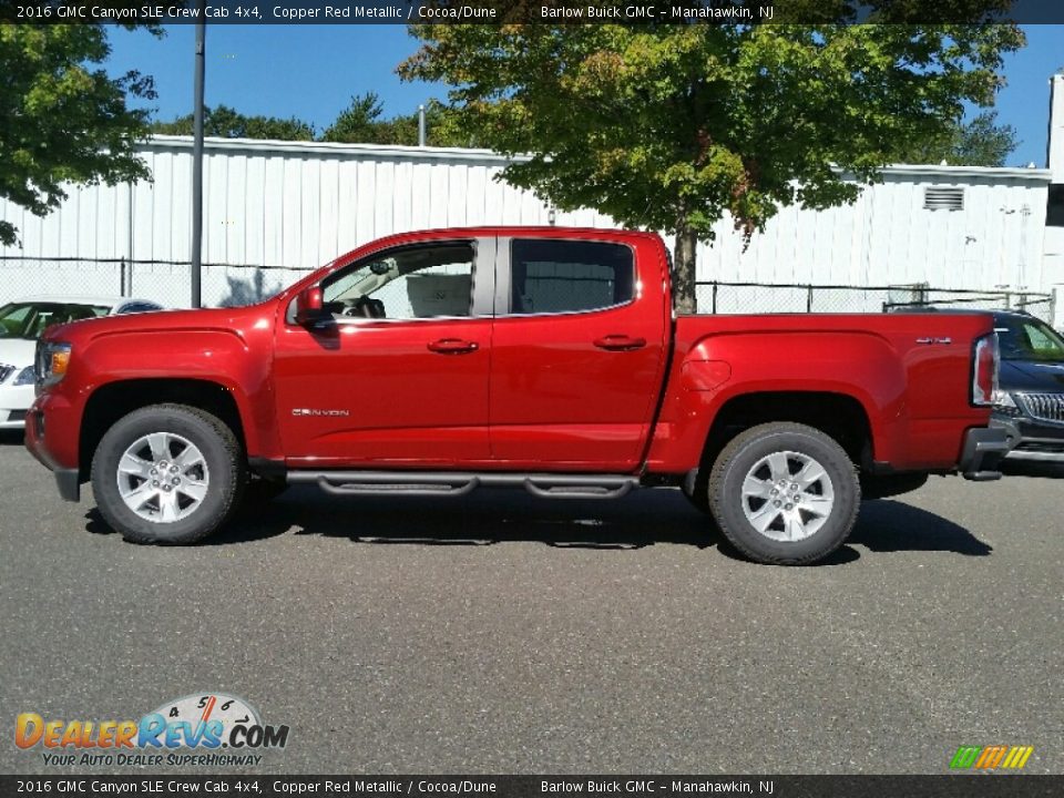 2016 GMC Canyon SLE Crew Cab 4x4 Copper Red Metallic / Cocoa/Dune Photo #3