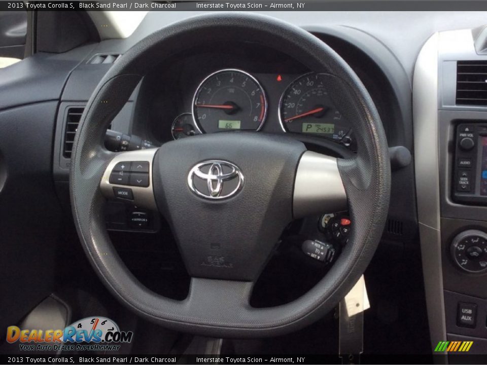 2013 Toyota Corolla S Black Sand Pearl / Dark Charcoal Photo #12