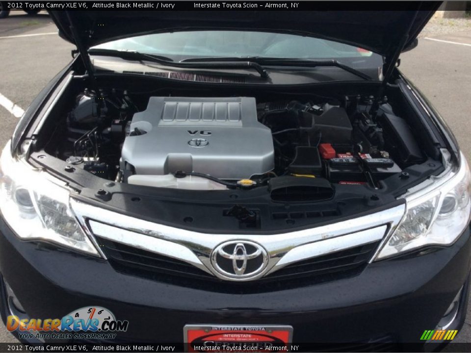 2012 Toyota Camry XLE V6 Attitude Black Metallic / Ivory Photo #24