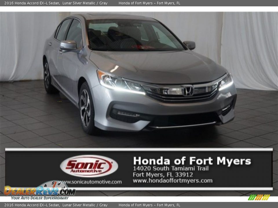 2016 Honda Accord EX-L Sedan Lunar Silver Metallic / Gray Photo #1