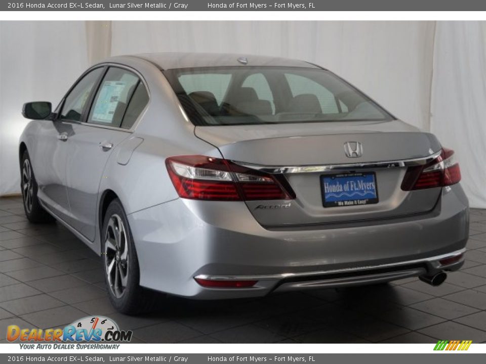 2016 Honda Accord EX-L Sedan Lunar Silver Metallic / Gray Photo #7