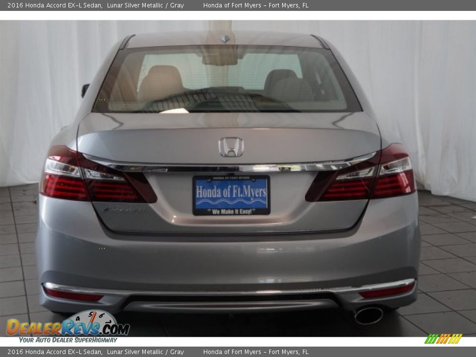 2016 Honda Accord EX-L Sedan Lunar Silver Metallic / Gray Photo #8