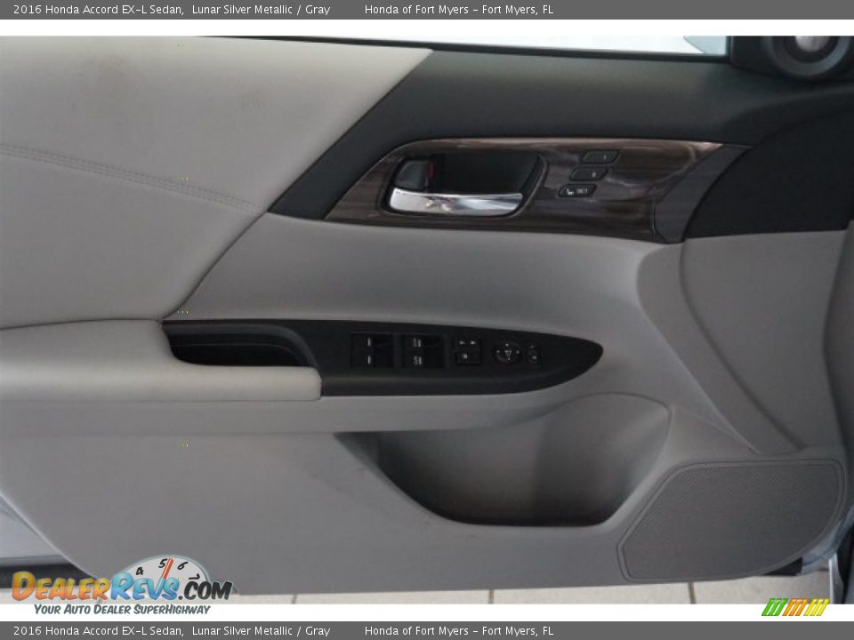 2016 Honda Accord EX-L Sedan Lunar Silver Metallic / Gray Photo #10
