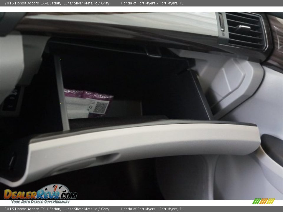 2016 Honda Accord EX-L Sedan Lunar Silver Metallic / Gray Photo #14