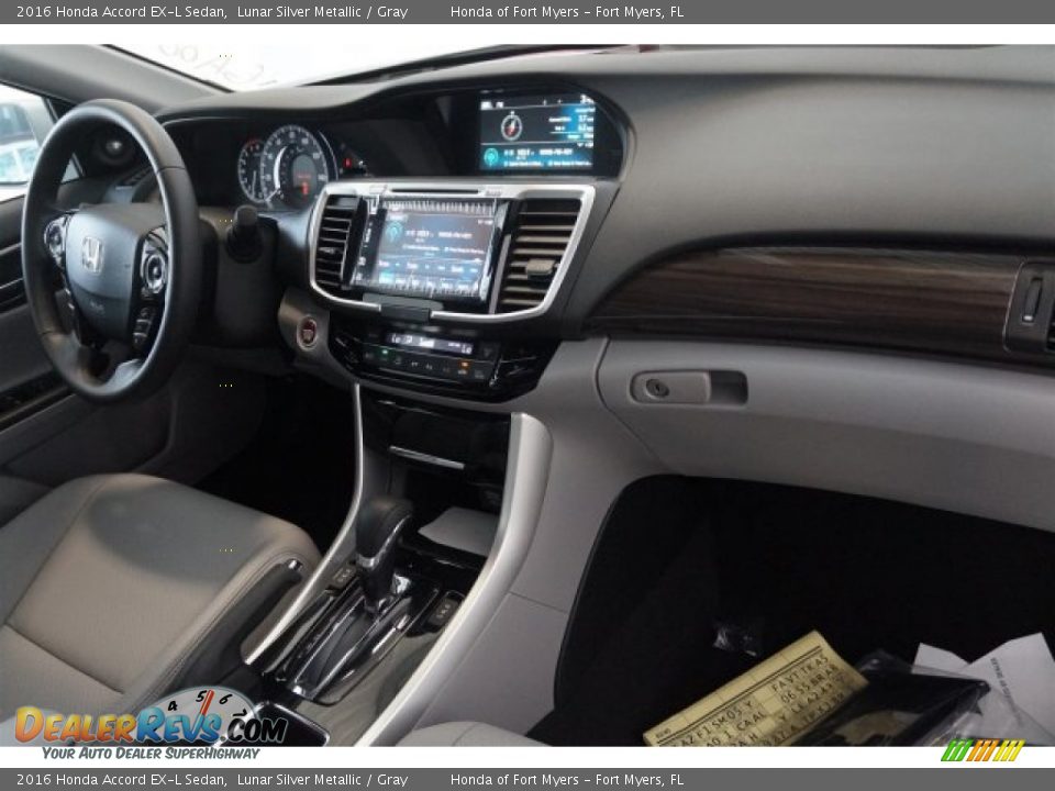 2016 Honda Accord EX-L Sedan Lunar Silver Metallic / Gray Photo #23