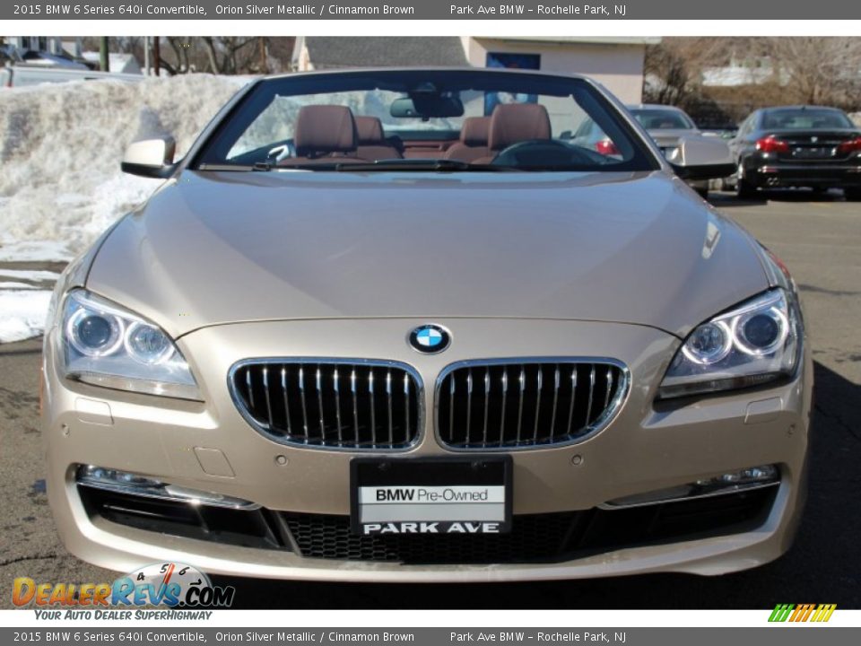 2015 BMW 6 Series 640i Convertible Orion Silver Metallic / Cinnamon Brown Photo #6
