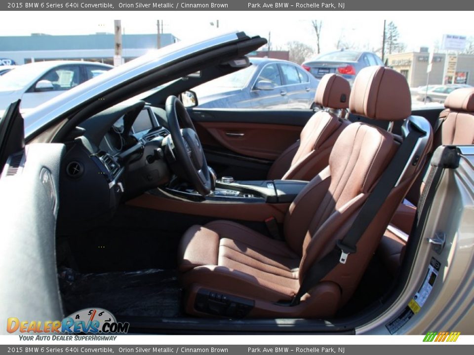 2015 BMW 6 Series 640i Convertible Orion Silver Metallic / Cinnamon Brown Photo #11