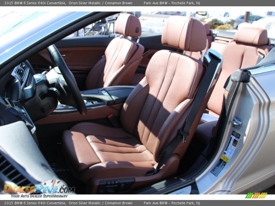 2015 BMW 6 Series 640i Convertible Orion Silver Metallic / Cinnamon Brown Photo #13