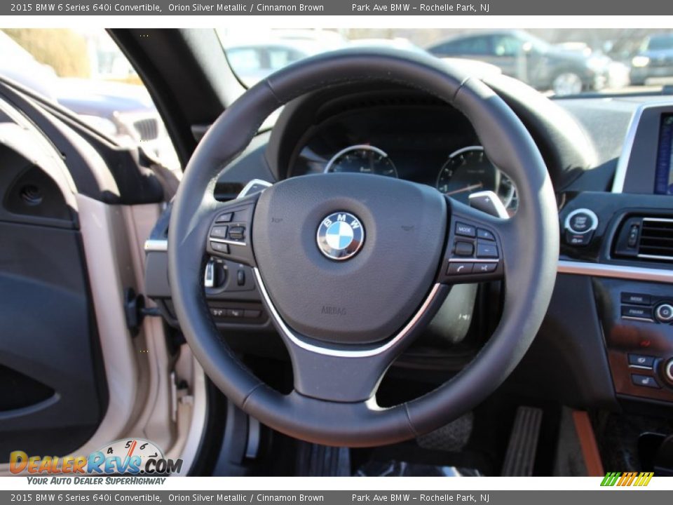 2015 BMW 6 Series 640i Convertible Orion Silver Metallic / Cinnamon Brown Photo #17