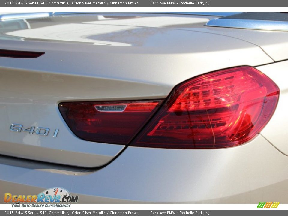 2015 BMW 6 Series 640i Convertible Orion Silver Metallic / Cinnamon Brown Photo #22