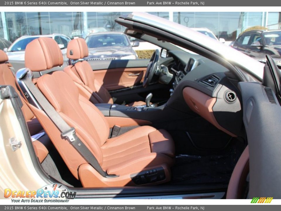 2015 BMW 6 Series 640i Convertible Orion Silver Metallic / Cinnamon Brown Photo #26