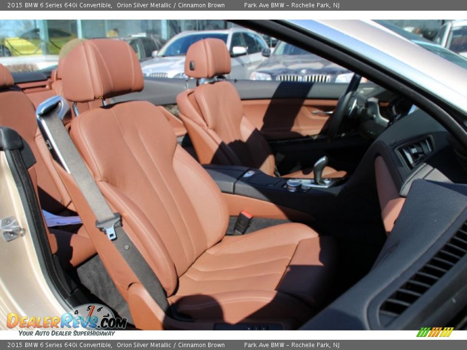 2015 BMW 6 Series 640i Convertible Orion Silver Metallic / Cinnamon Brown Photo #27