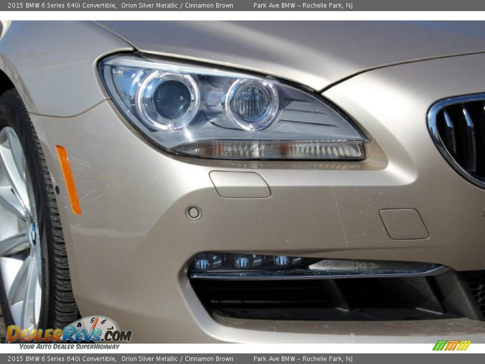 2015 BMW 6 Series 640i Convertible Orion Silver Metallic / Cinnamon Brown Photo #29