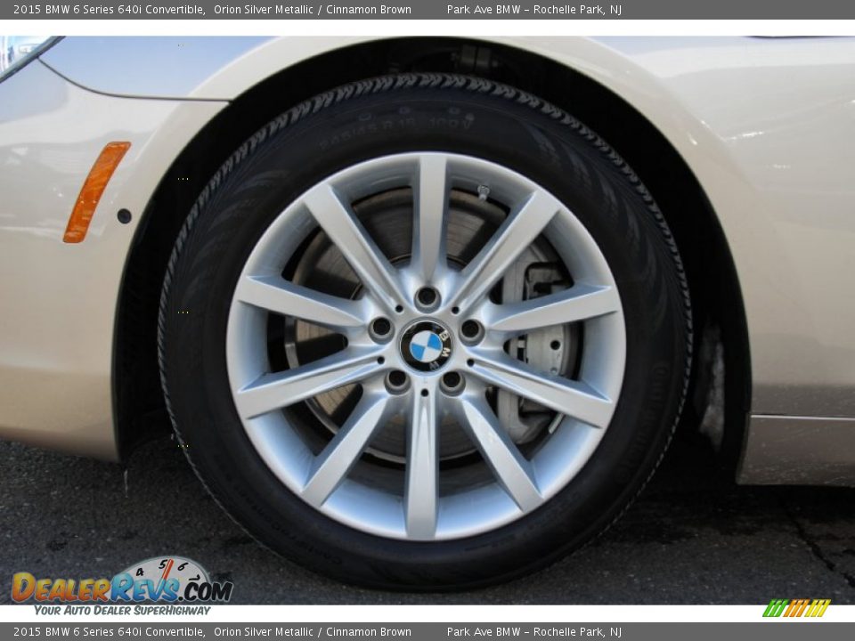 2015 BMW 6 Series 640i Convertible Orion Silver Metallic / Cinnamon Brown Photo #30