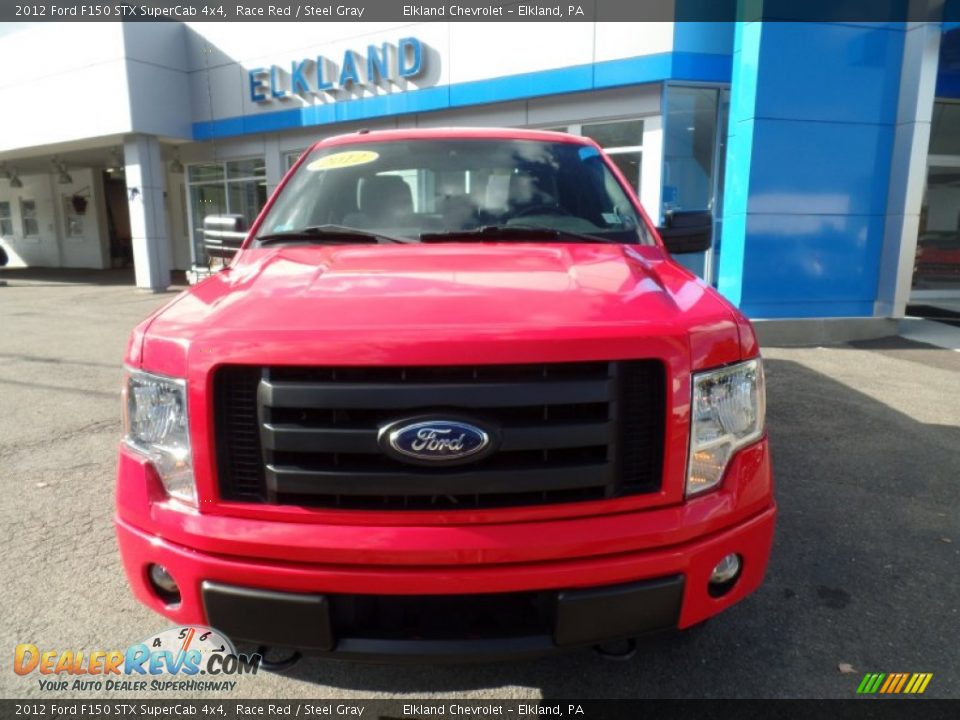 2012 Ford F150 STX SuperCab 4x4 Race Red / Steel Gray Photo #2