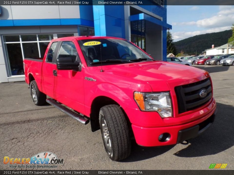 2012 Ford F150 STX SuperCab 4x4 Race Red / Steel Gray Photo #3
