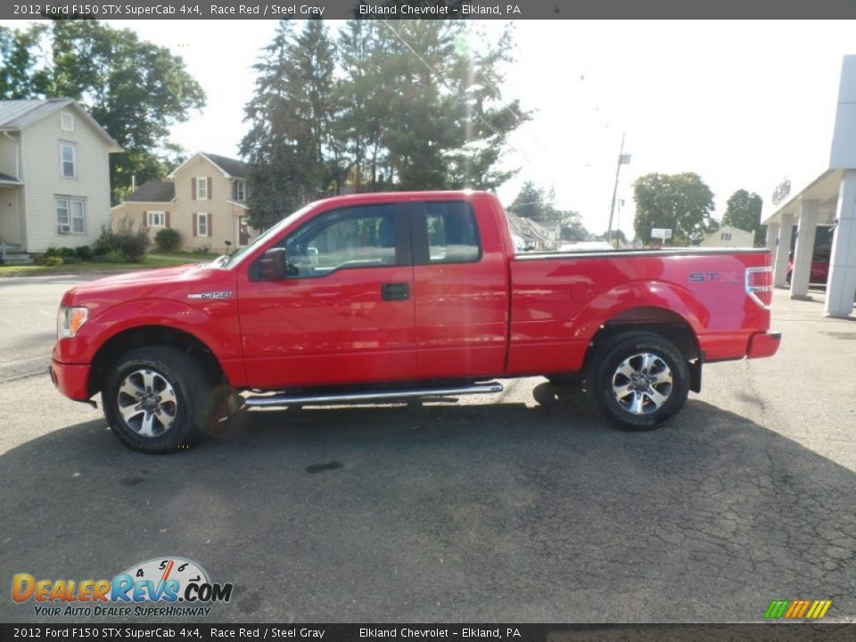 2012 Ford F150 STX SuperCab 4x4 Race Red / Steel Gray Photo #8
