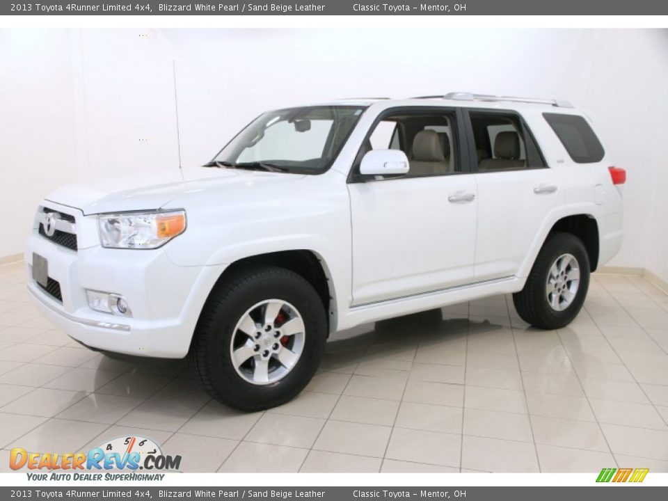 2013 Toyota 4Runner Limited 4x4 Blizzard White Pearl / Sand Beige Leather Photo #3