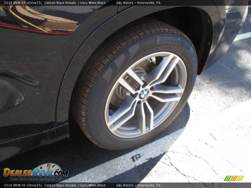 2016 BMW X6 xDrive35i Carbon Black Metallic / Ivory White/Black Photo #3