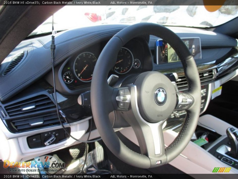 2016 BMW X6 xDrive35i Steering Wheel Photo #14
