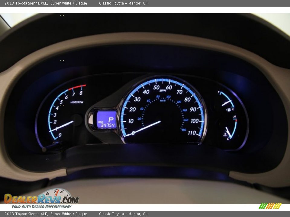 2013 Toyota Sienna XLE Super White / Bisque Photo #8