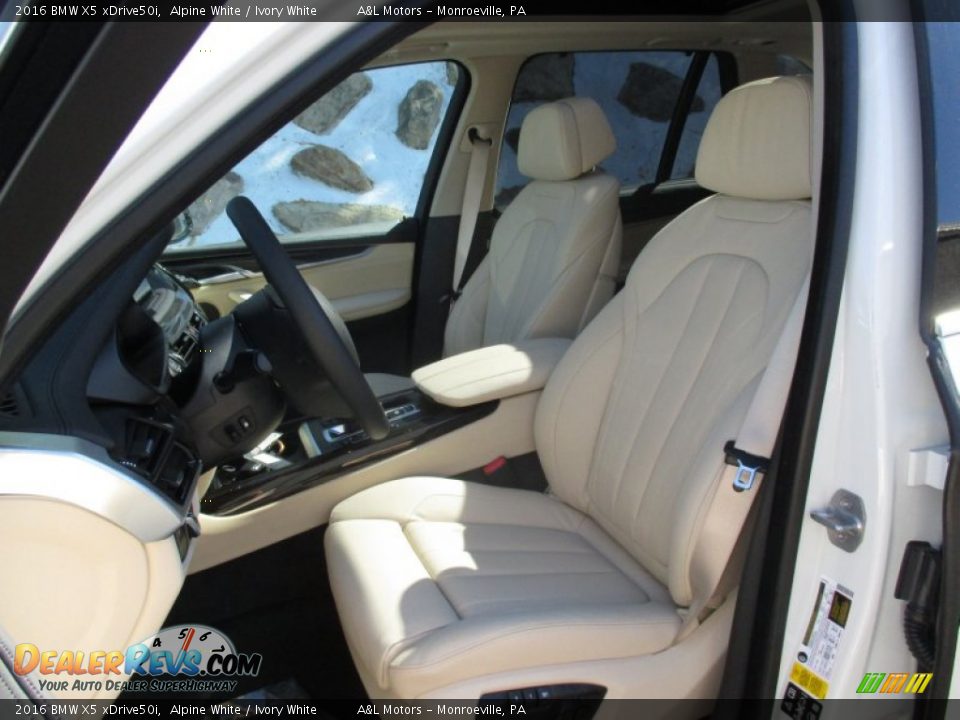 Front Seat of 2016 BMW X5 xDrive50i Photo #13
