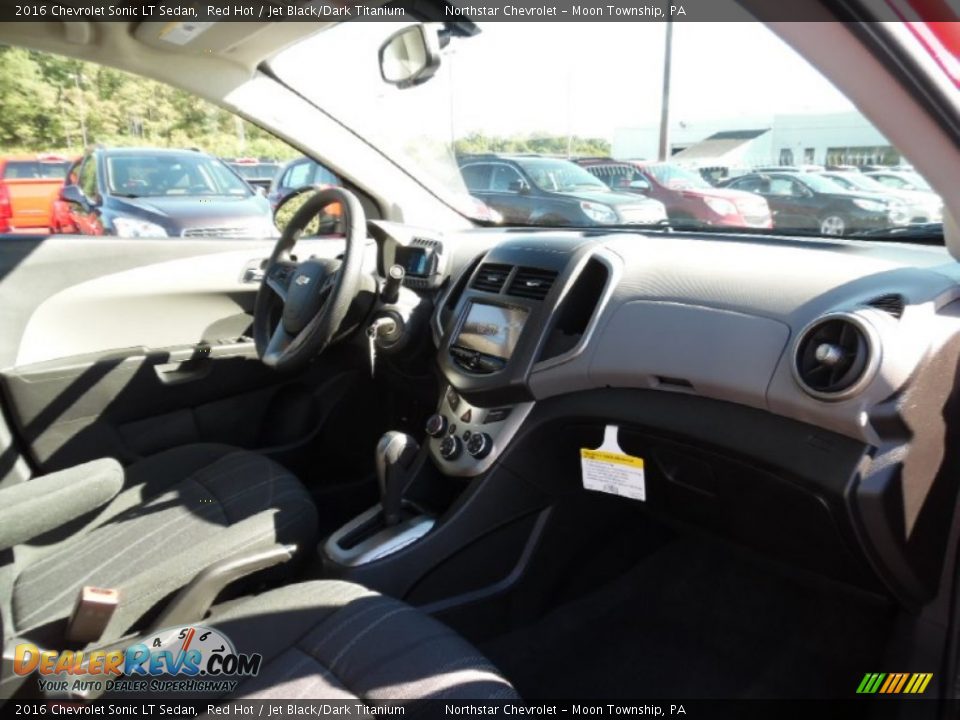 2016 Chevrolet Sonic LT Sedan Red Hot / Jet Black/Dark Titanium Photo #5