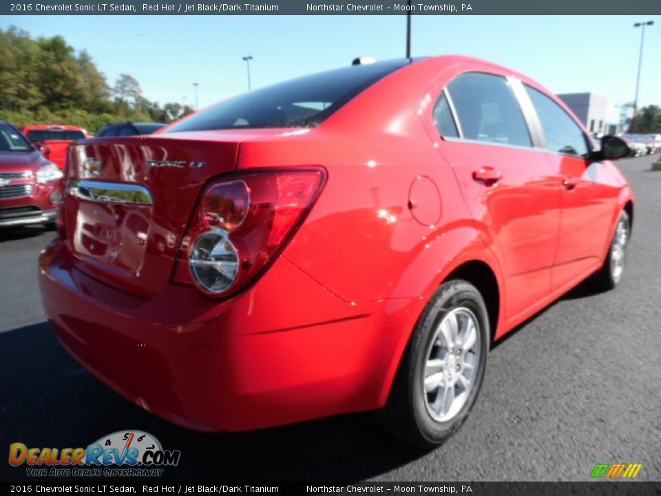 2016 Chevrolet Sonic LT Sedan Red Hot / Jet Black/Dark Titanium Photo #6