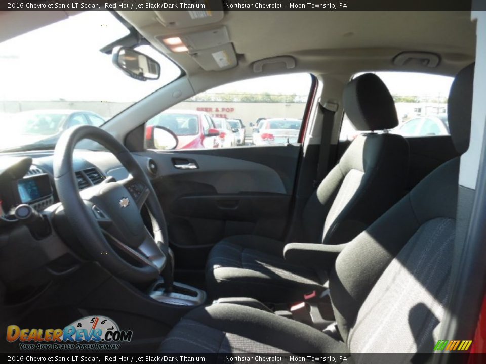 2016 Chevrolet Sonic LT Sedan Red Hot / Jet Black/Dark Titanium Photo #11