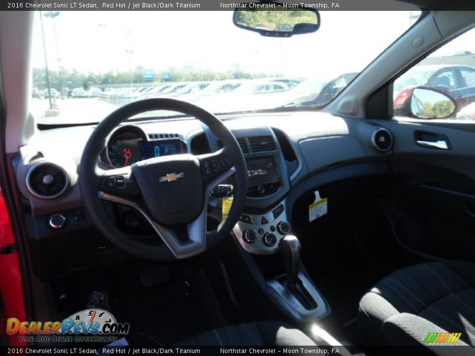 2016 Chevrolet Sonic LT Sedan Red Hot / Jet Black/Dark Titanium Photo #13