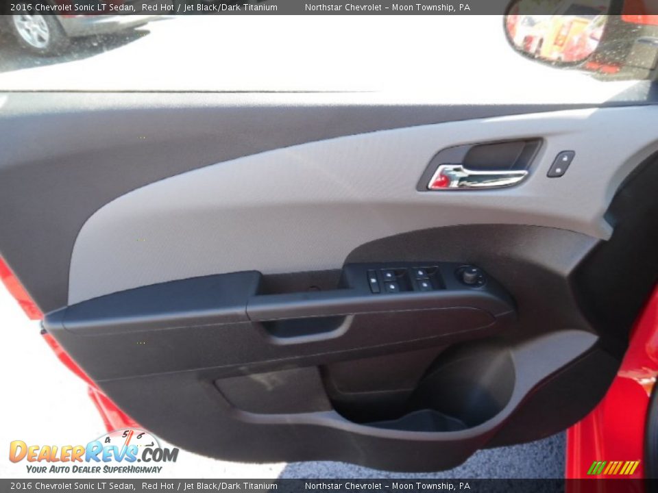 2016 Chevrolet Sonic LT Sedan Red Hot / Jet Black/Dark Titanium Photo #14