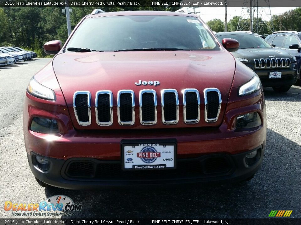 2016 Jeep Cherokee Latitude 4x4 Deep Cherry Red Crystal Pearl / Black Photo #2